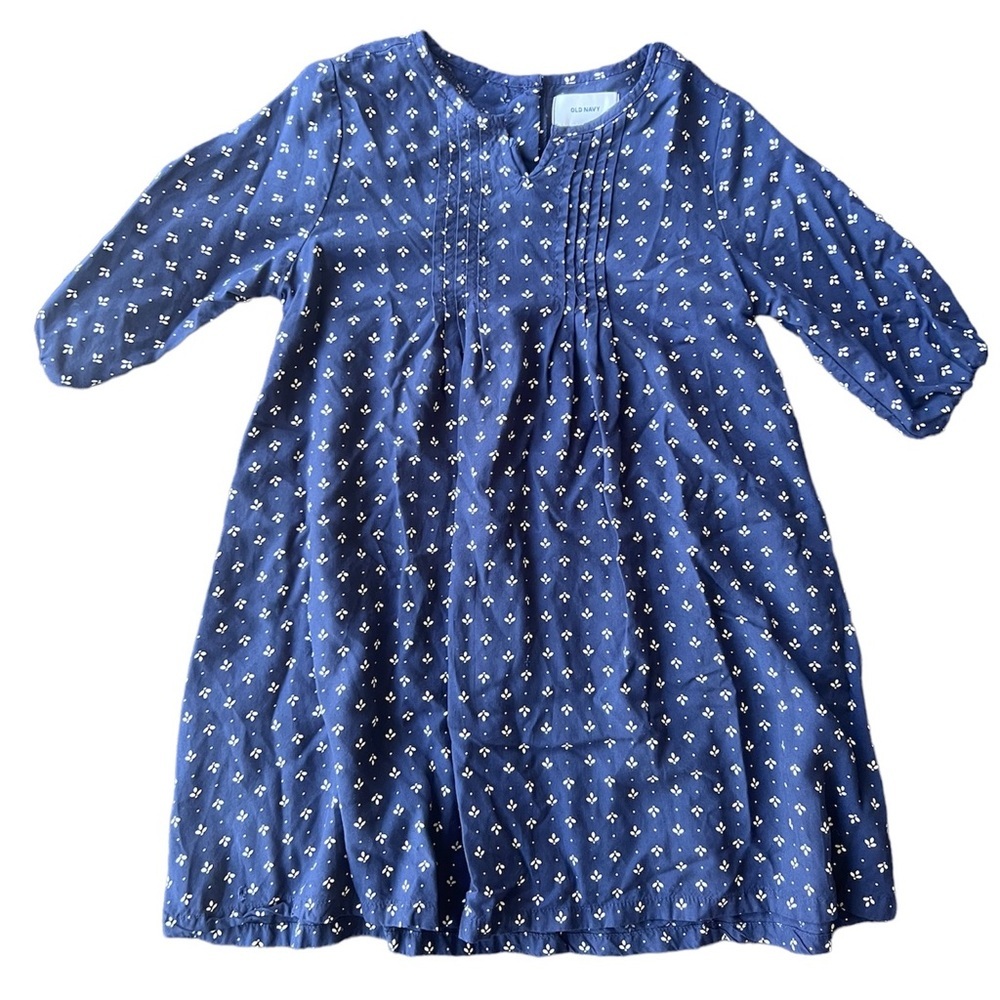 Old Navy Girls Blue 3/4 Sleeve Dress | 5T